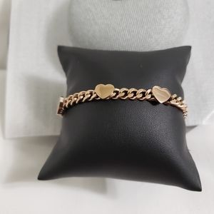 14k Rose Gold Multi-Heart ❤️ Bracelet